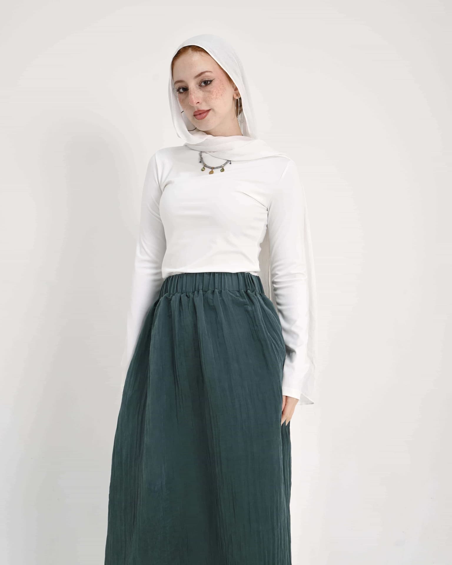 Pleated Modest Maxi Skirt